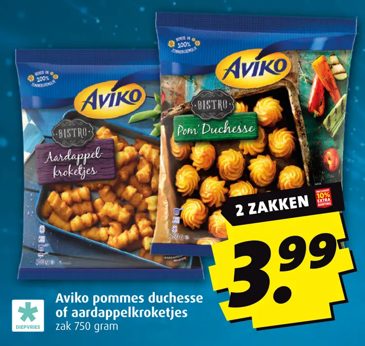 Aanbieding: Pommes duchesse of aardappelkroketjes
