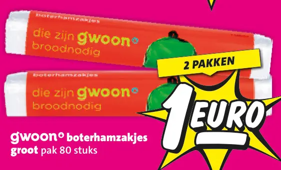 Aanbieding: Boterhamzakjes