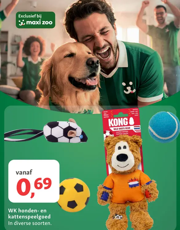Aanbieding: WK honden- en kattenspeelgoed