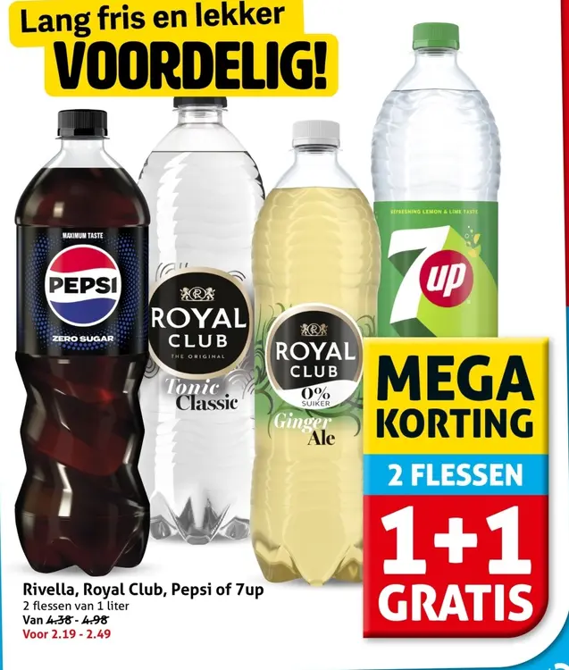 Aanbieding: Rivella, Royal Club, Pepsi of 7up