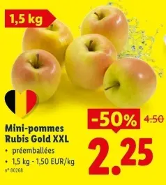 Offre: Mini-pommes Rubis Gold XXL