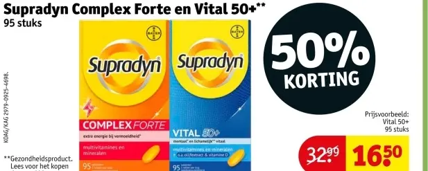 Aanbieding: Supradyn Complex Forte en Vital 50+