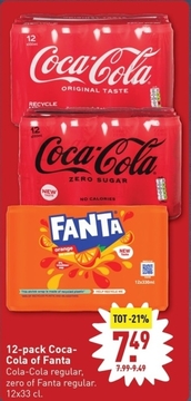 Aanbieding: 12-pack Coca-Cola of Fanta