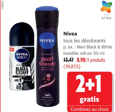 Offre: Tous les déodorants