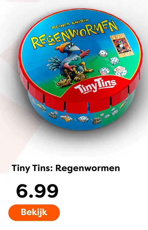 Aanbieding: Tiny Tins: Regenwormen