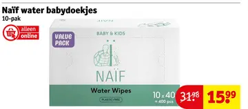 Aanbieding: Naïf water babydoekjes