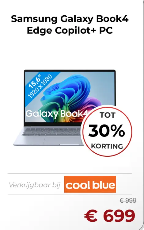 Aanbieding: Galaxy Book4 Edge Copilot+ PC