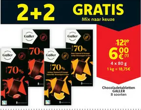 Aanbieding: Chocoladetabletten