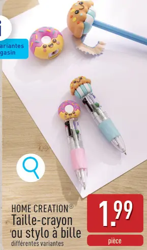 Offre: Taille-crayon ou stylo à bille