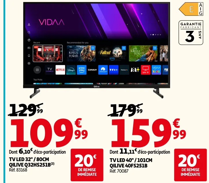 Promotie: Tv led 32"/ 80cm QILIVE q32hs251b
