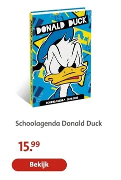 Aanbieding: Schoolagenda Donald Duck