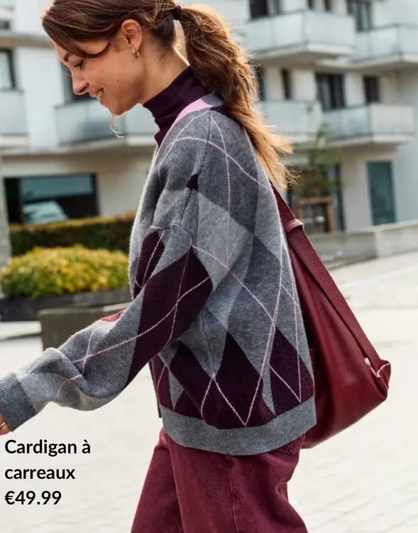 Offre: Cardigan à carreaux