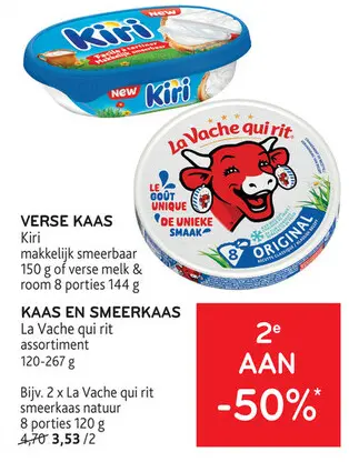 Promotie: Kiri Verse Kaas / La Vache qui rit Kaas en Smeerkaas