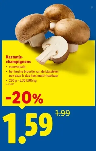 Promotie: Kastanjechampignons