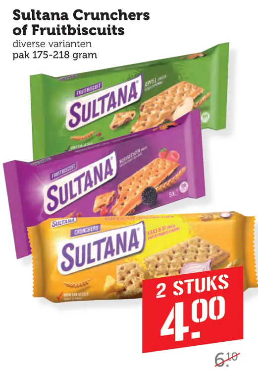 Aanbieding: Crunchers of Fruitbiscuits