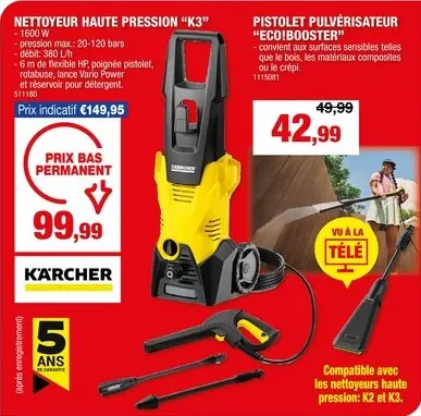 Offre: Kà¤rcher eco!Booster 120 pistolet pulvérisateur pour K2/K3 nettoyeur haute pression