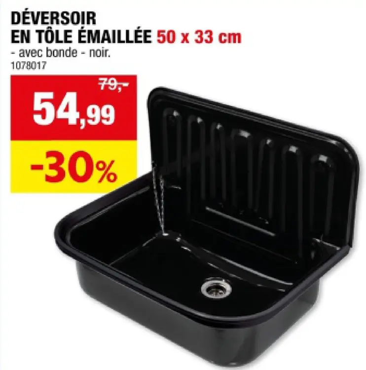 Offre: Déversoir en tôle émaillée