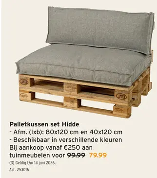 Promotie: Palletkussen set Hidde