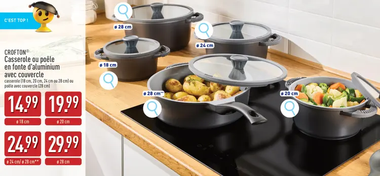 Offre: Casserole en fonte d'aluminium