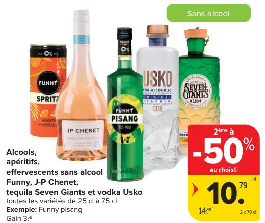 Offre: Alcools, apéritifs, effervescents sans alcool