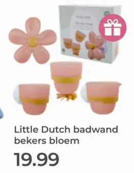 Aanbieding: badwand bekers bloem