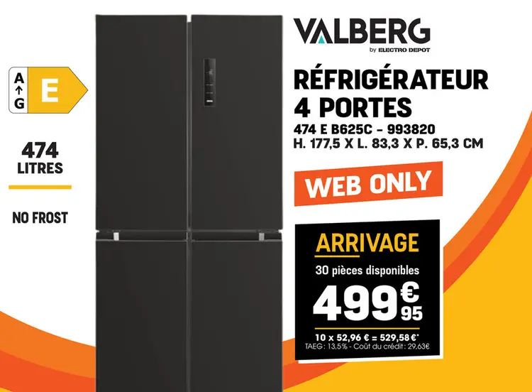 Offre: Réfrigérateur 4 portes