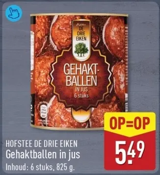 Aanbieding: Gehaktballen in jus