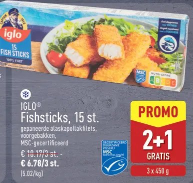 Promotie: Fishsticks, 15 st.