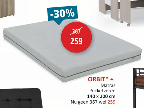 Promotie: Orbit Matras Pocketveren