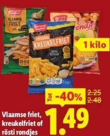 Aanbieding: Vlaamse friet, kreukelfriet of rösti rondjes