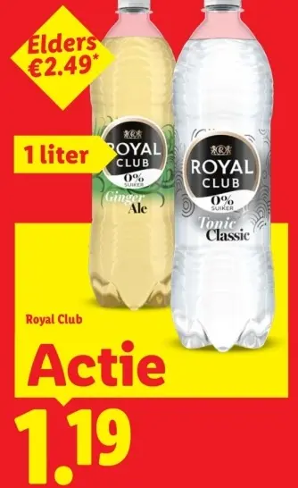 Aanbieding: Royal Club Ginger Ale / Tonic Classic