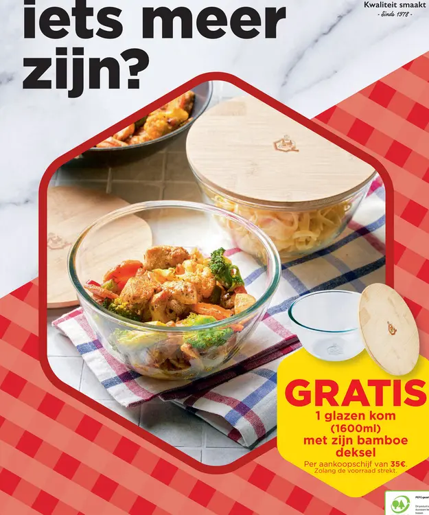Aanbieding: 1 glazen kom