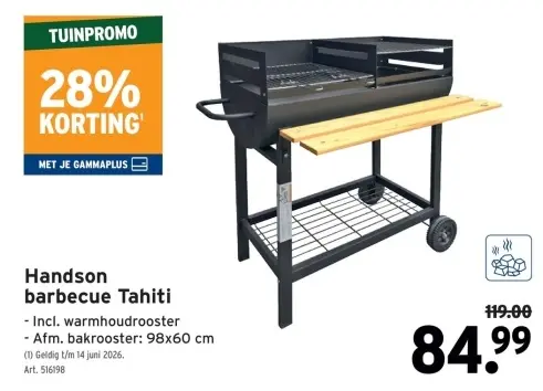Promotie: barbecue Tahiti