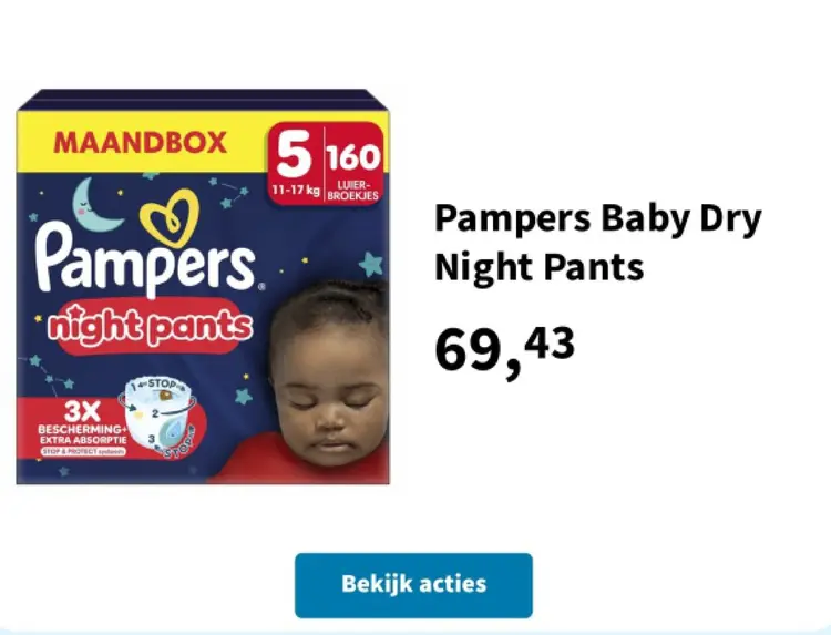 Aanbieding: Pampers Baby Dry Night Pants