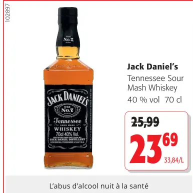 Offre: Tennessee Sour Mash Whiskey