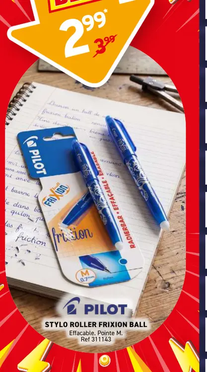 Offre: Stylo roller FRIXION ball