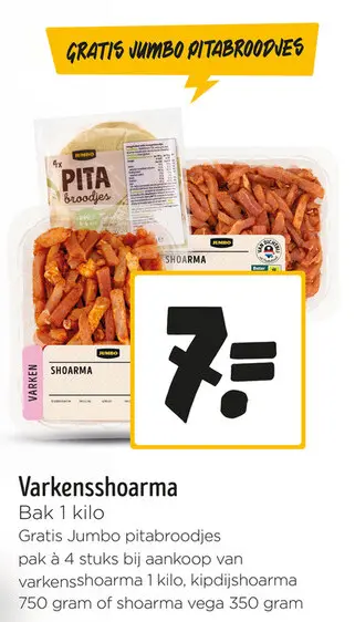 Aanbieding: Varkensshoarma