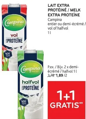 Offre: Lait extra protéiné