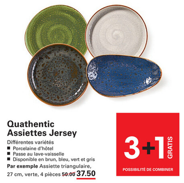 Offre: Quathentic Assiettes Jersey