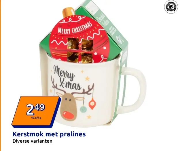 Aanbieding: Kerstmok met pralines