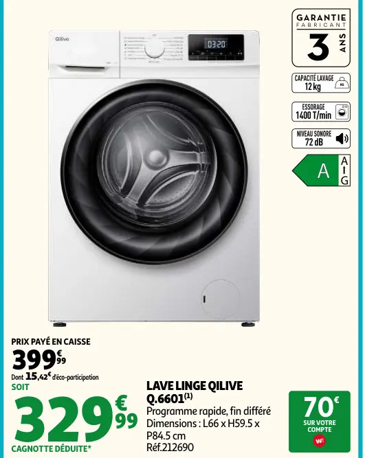 Offre: Lave linge