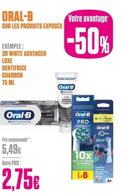 Offre: 3d white advanced luxe dentifrice charbon