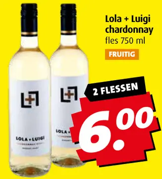 Aanbieding: Lola + Luigi chardonnay