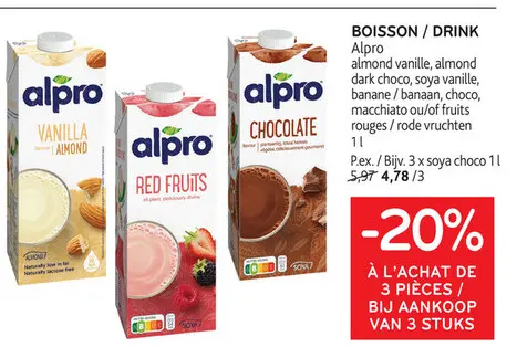 Offre: Alpro boisson / drink