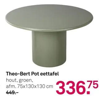 Aanbieding: Theo-Bert Pot eettafel