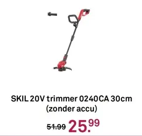 Aanbieding: SKIL 20V trimmer 0240CA 30cm