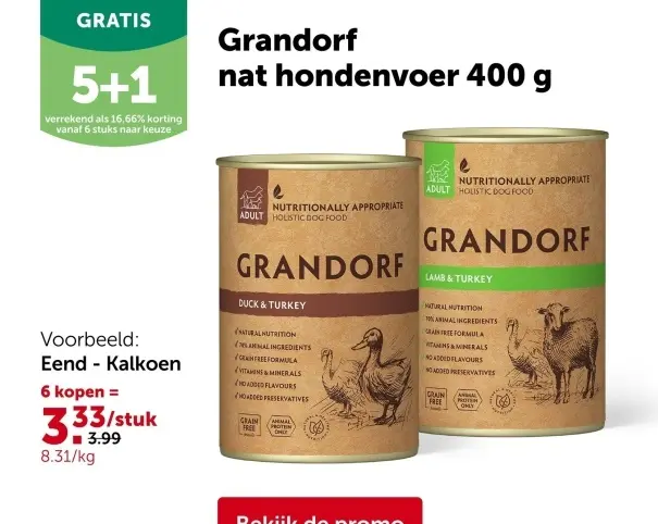 Promotie: Grandorf nat hondenvoer