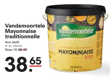 Offre: Vandemoortele Mayonnaise traditionnelle