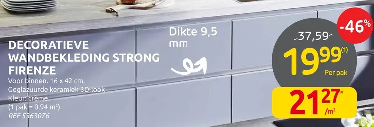 Promotie: Decoratieve wandbekleding Strong Firenze