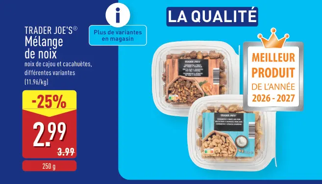 Offre: Mélange de noix